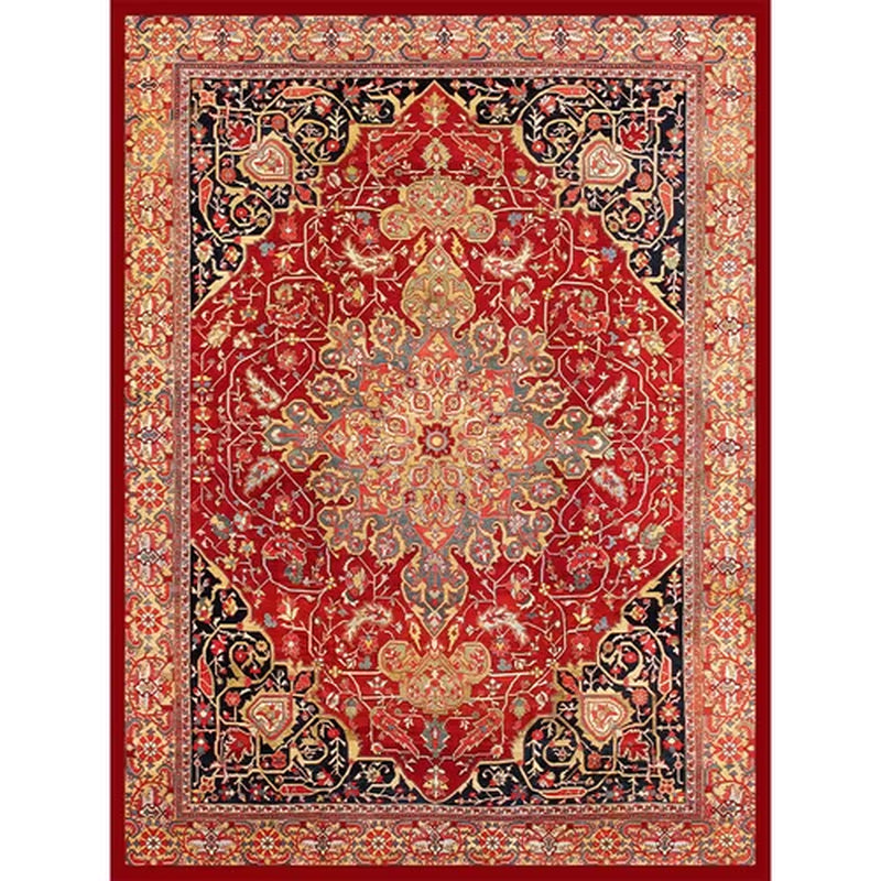 American Retro Living Room Decoration Carpet Minimalist Bedside Rugs for Bedroom Large Area Non-Slip Mat Washable Lounge Rug