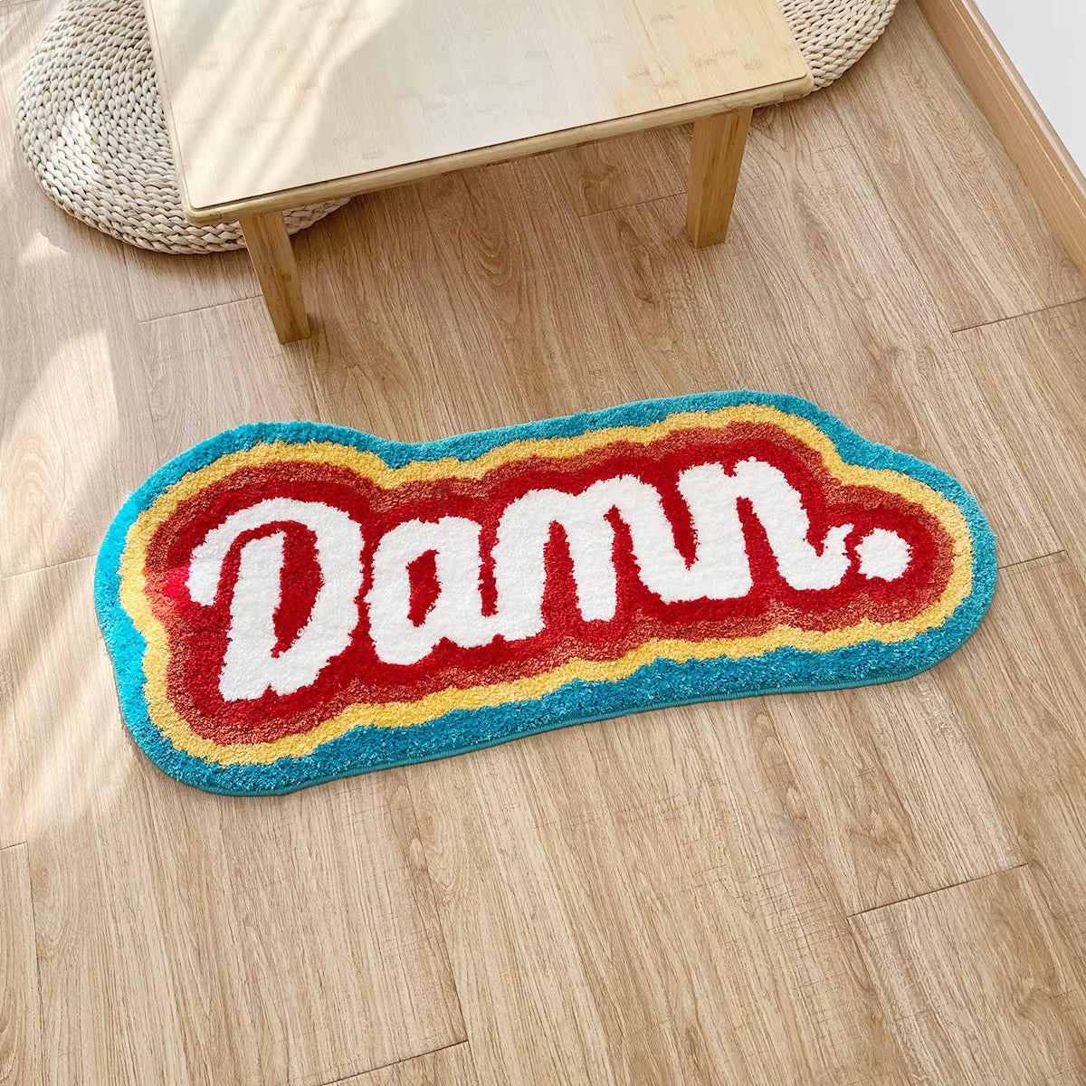 Letter Element Rug 100 Handmade Rainbow Fluffy Tufted Rug Nordic Entrance Rug Area Rugs Funny Bathroom Bedroom Floor Mats