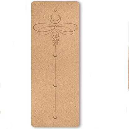 72X24 Inch 5Mm Thickness Eco Friendly TPE Natural Cork Fitness Cushion Workshop Rugs Yoga Pilates Mat Customized