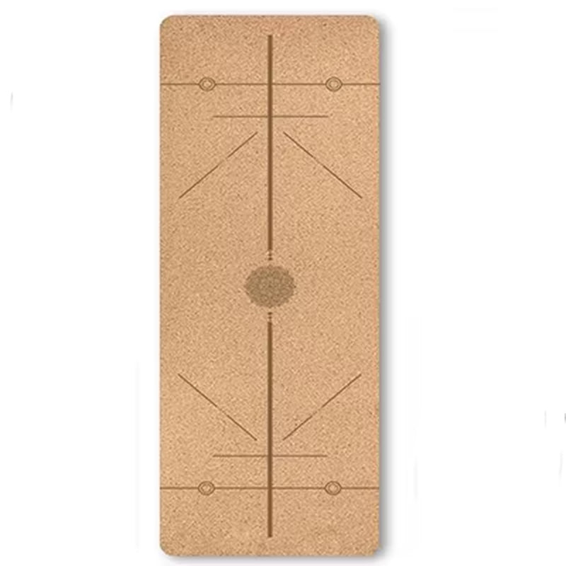 72X24 Inch 5Mm Thickness Eco Friendly TPE Natural Cork Fitness Cushion Workshop Rugs Yoga Pilates Mat Customized