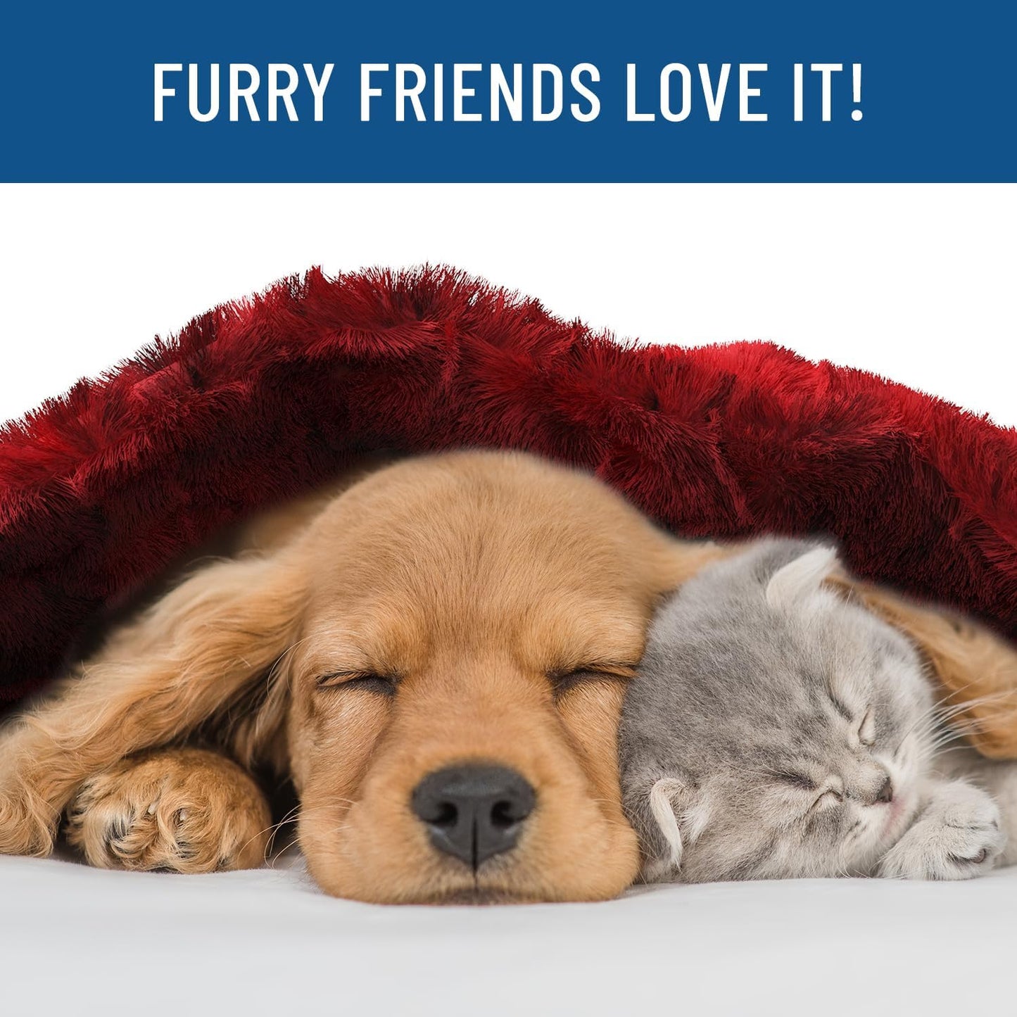 Soft & Comfortable Red Faux Fur Throw Blanket for Couch - (50"X65") Minky & Fluffy Fall Blankets & Throws, Plush Fuzzy Cover for Bed, Sofa & Living Room - Cozy Home Decor