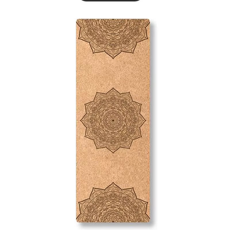 72X24 Inch 5Mm Thickness Eco Friendly TPE Natural Cork Fitness Cushion Workshop Rugs Yoga Pilates Mat Customized