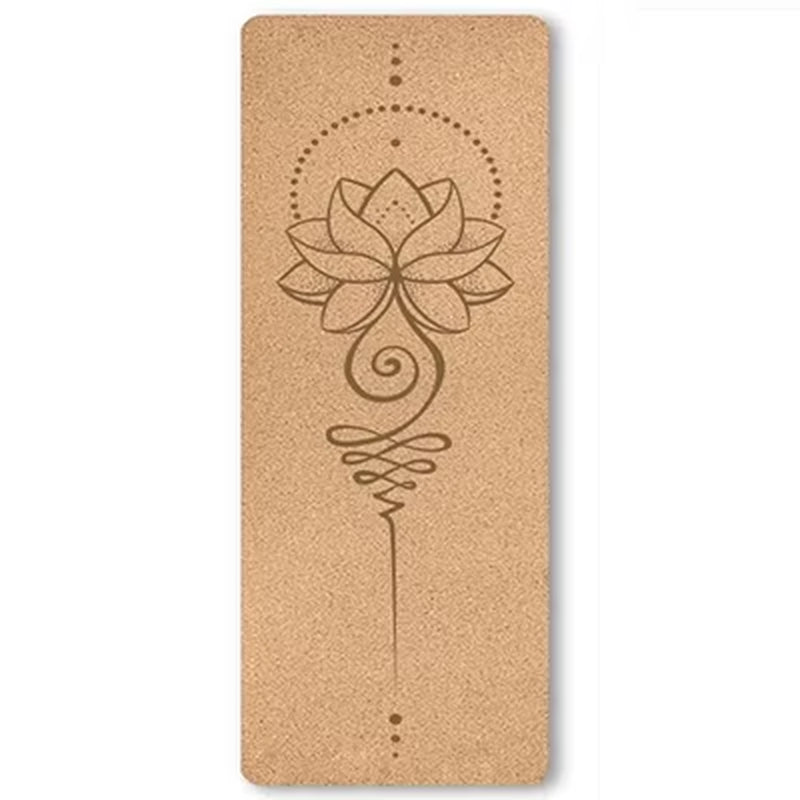 72X24 Inch 5Mm Thickness Eco Friendly TPE Natural Cork Fitness Cushion Workshop Rugs Yoga Pilates Mat Customized