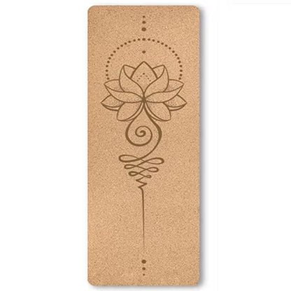 72X24 Inch 5Mm Thickness Eco Friendly TPE Natural Cork Fitness Cushion Workshop Rugs Yoga Pilates Mat Customized