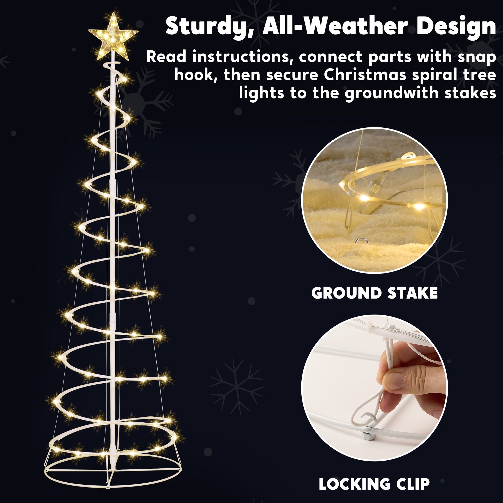 3 Pack Spiral Tree Christmas Decoration Outdoor,218 LED Christmas Tree Light Decorations,Christmas Yard Light with Stakes Decorations Outdoor Holiday Decor