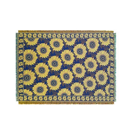 Tribal Blankets Indian Outdoor Rugs Camping Picnic Blanket Boho Decorative Bed Blankets Plaid Sofa Mats Travel Rug Tassels Linen