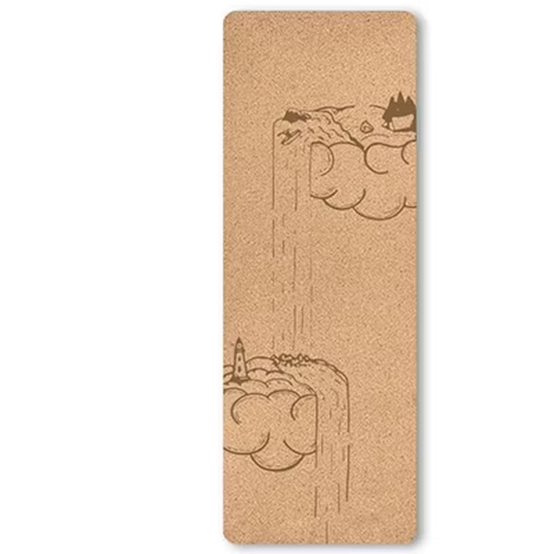 72X24 Inch 5Mm Thickness Eco Friendly TPE Natural Cork Fitness Cushion Workshop Rugs Yoga Pilates Mat Customized
