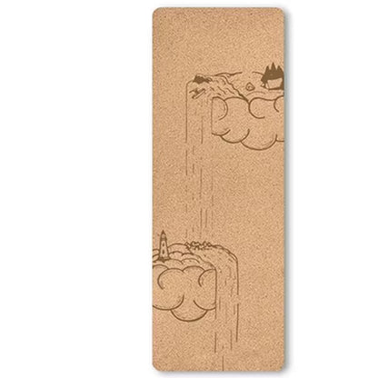 72X24 Inch 5Mm Thickness Eco Friendly TPE Natural Cork Fitness Cushion Workshop Rugs Yoga Pilates Mat Customized