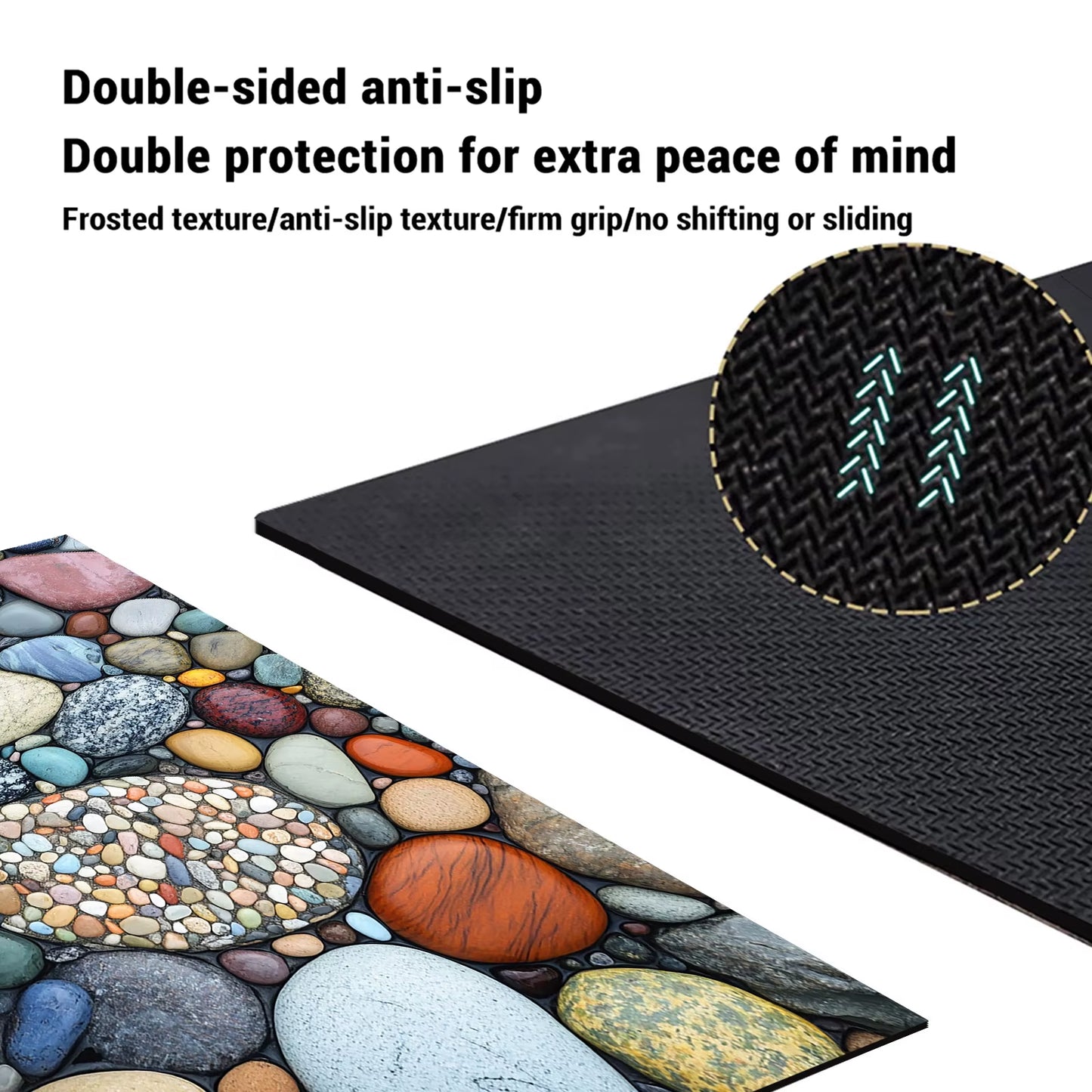Stone Design Diatomite Bath Mat Bathroom Non-Slip Shower Foot Mats Absorbent Quick Dry Toilet Rugs Carpet Doormat Washable