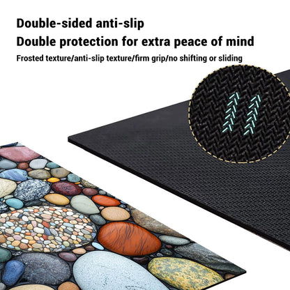 Stone Design Diatomite Bath Mat Bathroom Non-Slip Shower Foot Mats Absorbent Quick Dry Toilet Rugs Carpet Doormat Washable