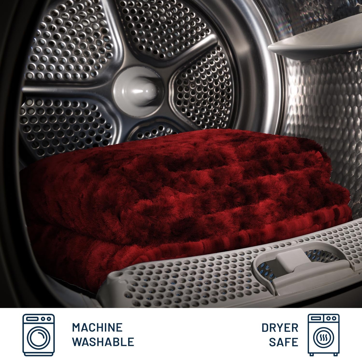 Soft & Comfortable Red Faux Fur Throw Blanket for Couch - (50"X65") Minky & Fluffy Fall Blankets & Throws, Plush Fuzzy Cover for Bed, Sofa & Living Room - Cozy Home Decor