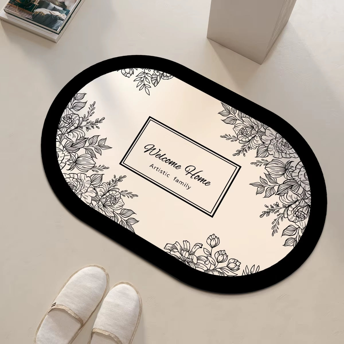 Diatomaceous Earth Bath Mat Non-Slip Quick Dry Bathroom Rug Super Absorbent Shower Rugs Toilet Pad Doormat Washable