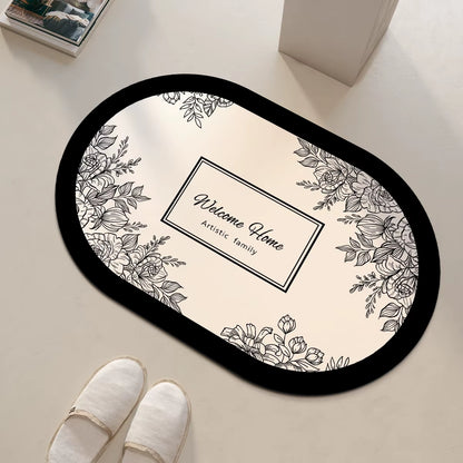 Diatomaceous Earth Bath Mat Non-Slip Quick Dry Bathroom Rug Super Absorbent Shower Rugs Toilet Pad Doormat Washable