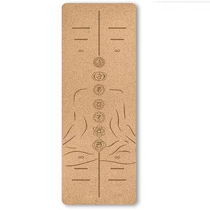 72X24 Inch 5Mm Thickness Eco Friendly TPE Natural Cork Fitness Cushion Workshop Rugs Yoga Pilates Mat Customized